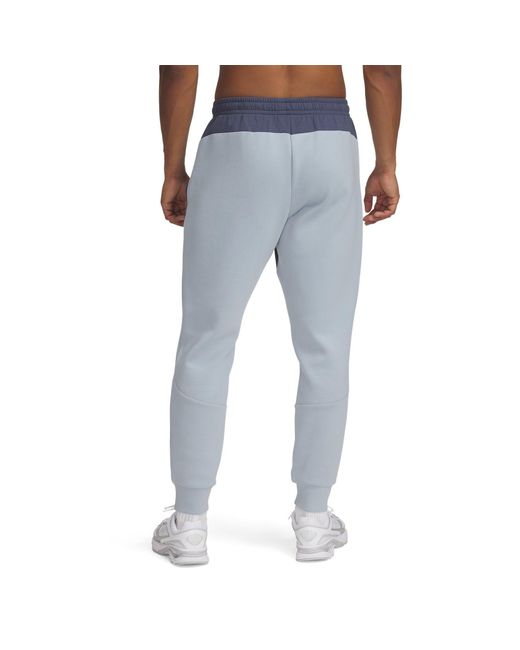 Under Armour Blue Unstoppable Closed Hem Fleece Joggers for men