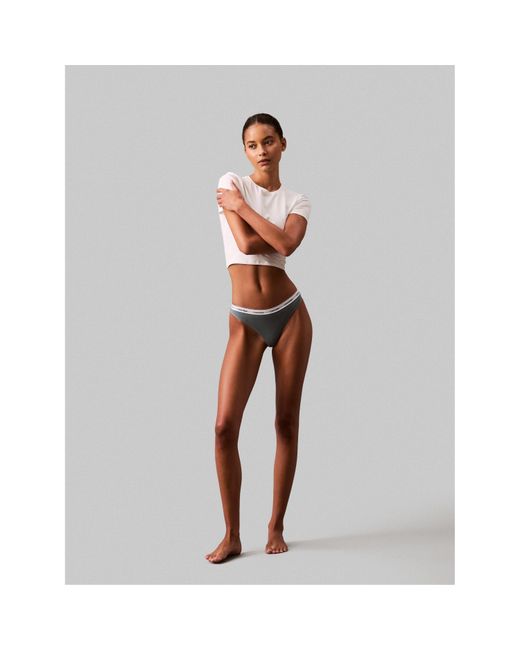 Calvin Klein Brown Logo Thong