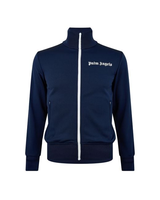 Palm Angels Blue Logo Track Jacket for men