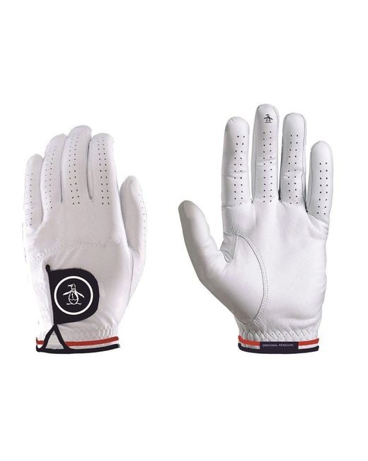 Original Penguin White Adults Golf Glove