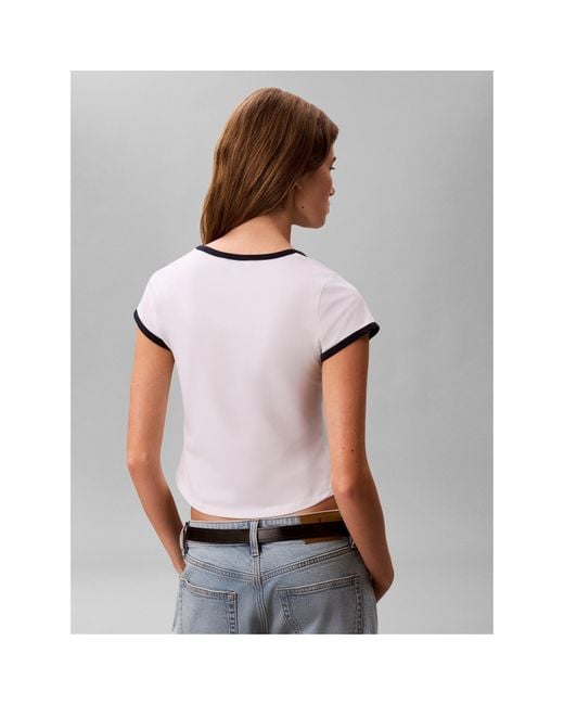 Calvin Klein White Baby Tee