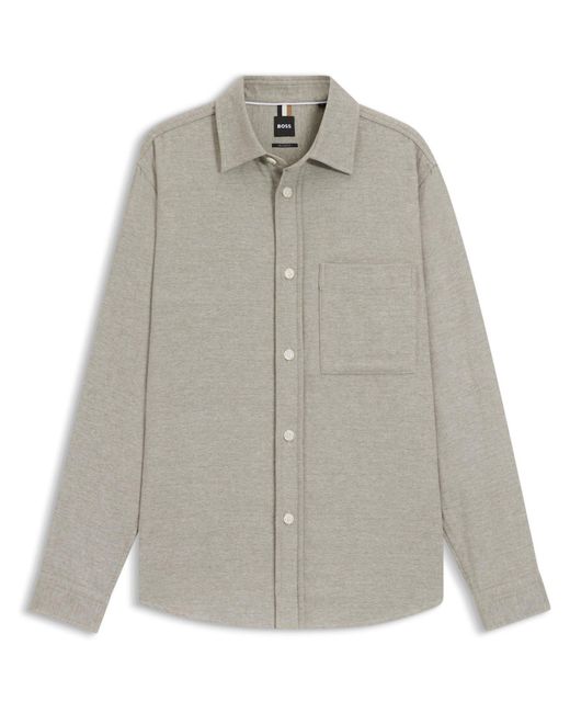 Boss Gray Hbb Owen Overshirt for men