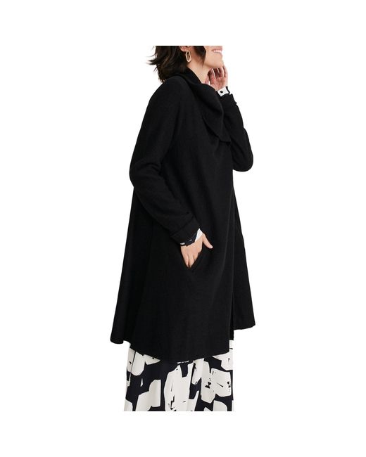 Phase Eight Black Bellona Wool Blend Wrap Around Coat