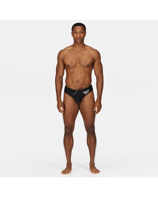 Reebok Black Swim Briefs Wells for men