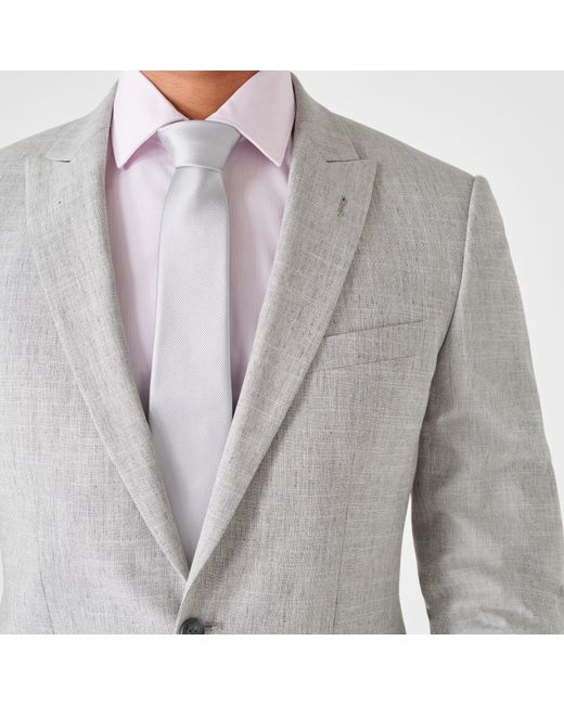 Haines and Bonner Gray Silk Tie for men