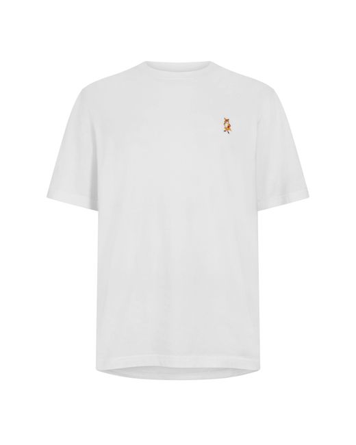 Maison Kitsuné White Stand Fox Comfort T-Shirt for men