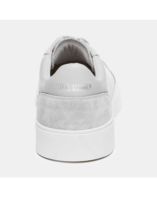 Steve Madden White Lyonell Court Trainers for men