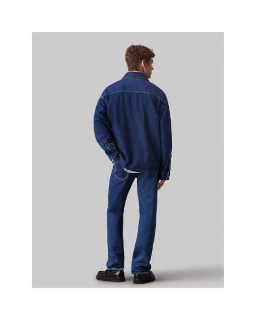 Calvin Klein Blue Relaxed Shirt Jacket for men