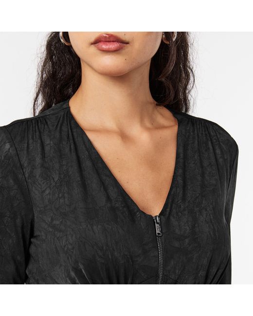 DKNY Black Long-Sleeve Zip T-Shirt