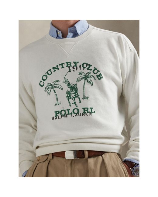 Polo Ralph Lauren White Crew Sweatshirt for men