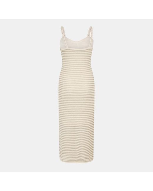 French Connection Natural Jerry Textured Knit Fitted Knitted Jumper Dress