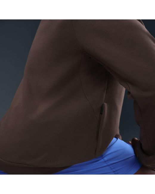 Nike Brown Primary Uv Long Sleeve Performance T-Shirt for men