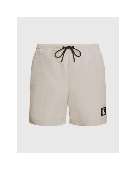 Calvin Klein White Medium Drawstring Swim Shorts for men