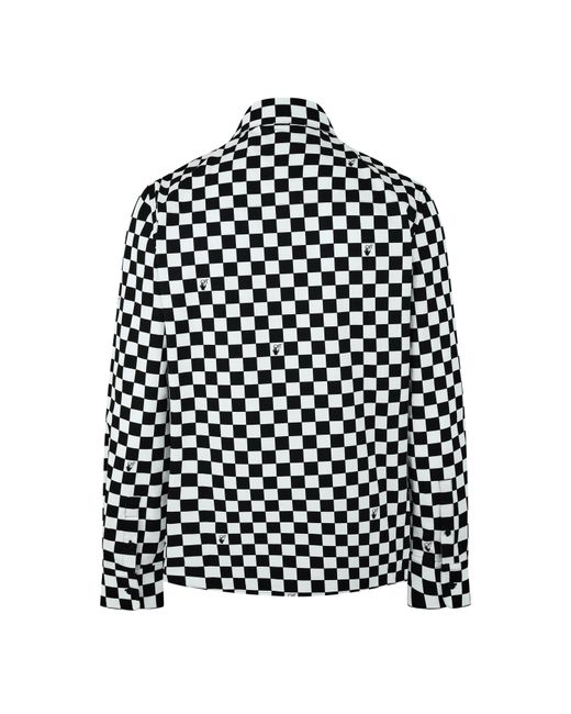 Off-White c/o Virgil Abloh Black Check Skate Long Sleeve Shirt for men