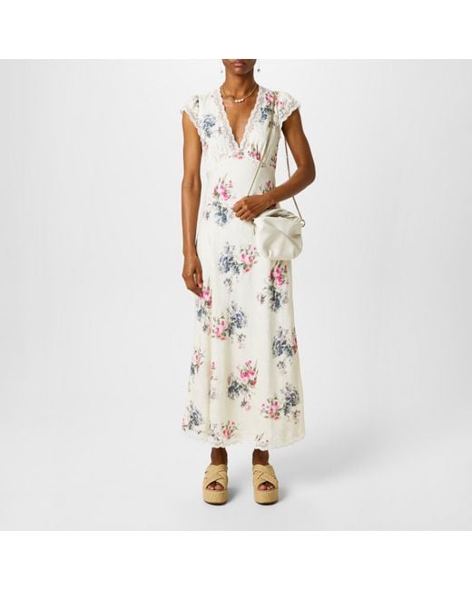 LoveShackFancy Metallic Theodore Maxi Skirt