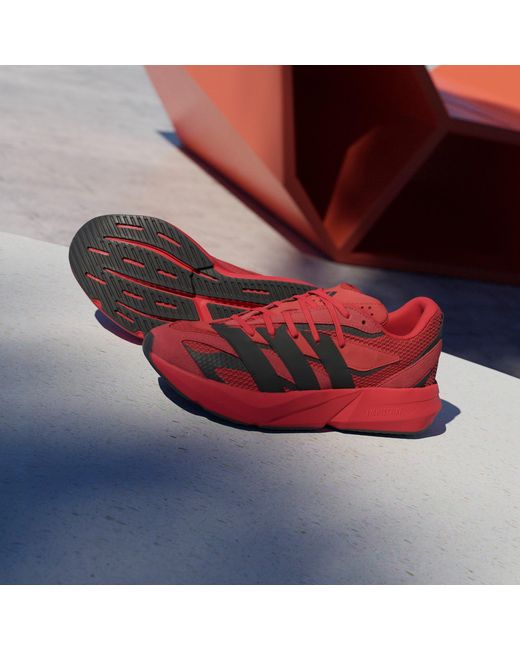 Adidas Red Adults Lightblaze Low-Top Trainers