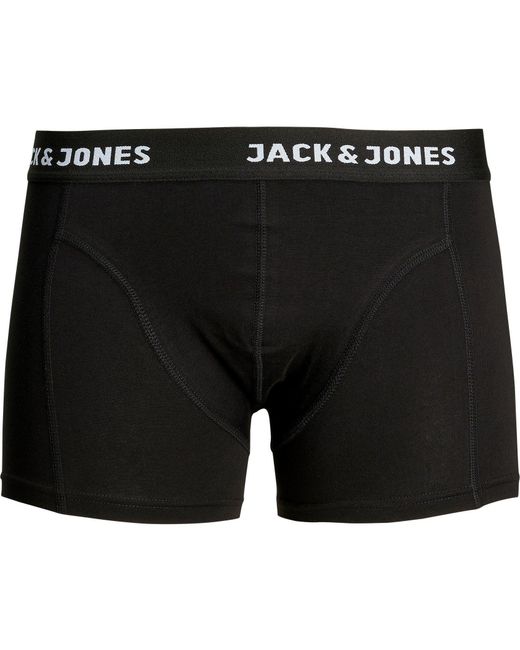 Jack & Jones Black Anthony 3-pack Boxer Trunk for men