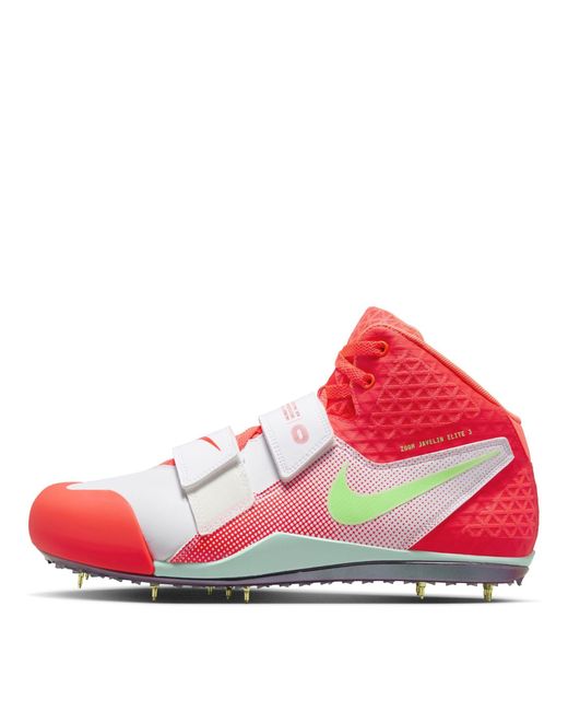 Nike Red Zoom Javelin Elite 3 Mid Top Sneakers for men
