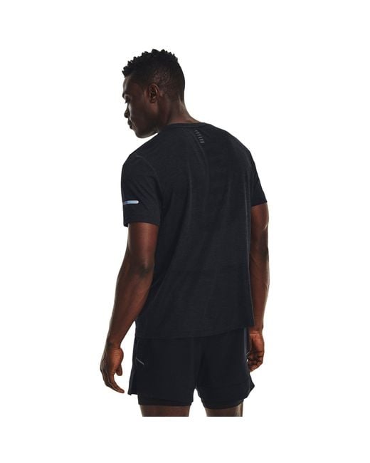 Under Armour Black Ua Seamless Stride Ss Running Top for men