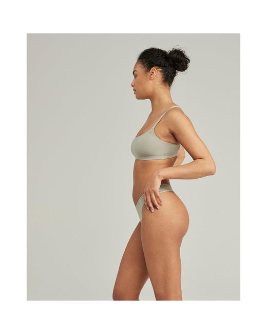 Nudea Gray The Dipped Thong Second Skin Stretch