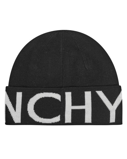 Givenchy Black Logo Knit Beanie for men
