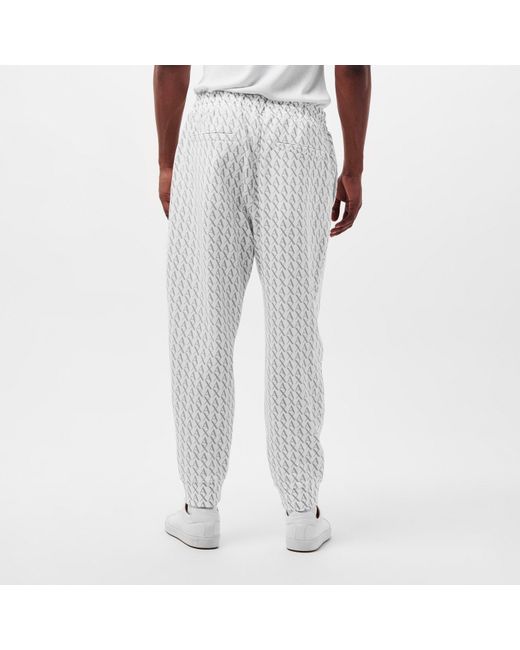 ARMANI EXCHANGE White Closed Cuff Woven Joggers for men