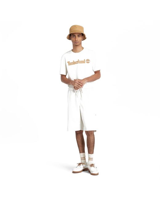 Timberland White Kennebec River Linear Logo Short Sl for men