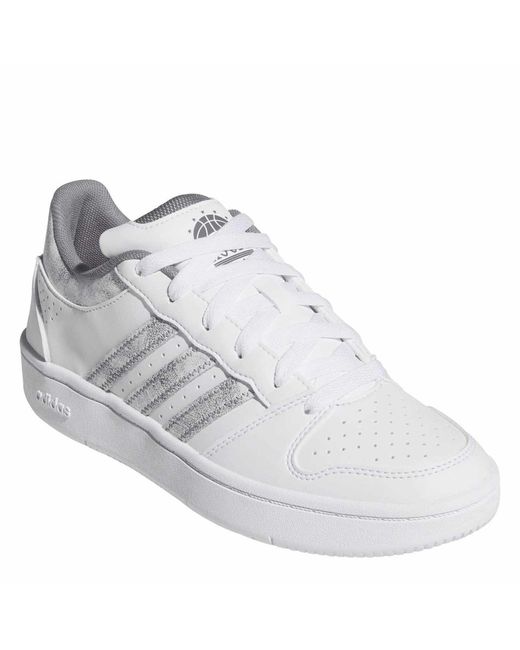 Adidas White Hoops Classic Court Trainers