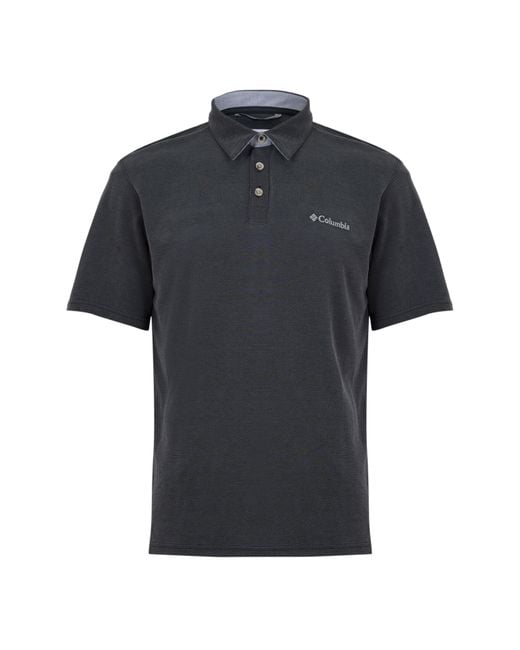 Columbia Black Nelson Short Sleeve Polo Shirt for men