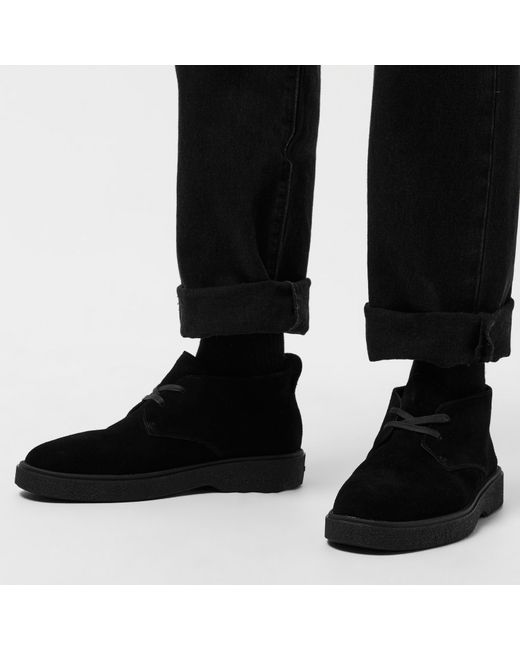 Calvin Klein Black Suede Desert Boots for men