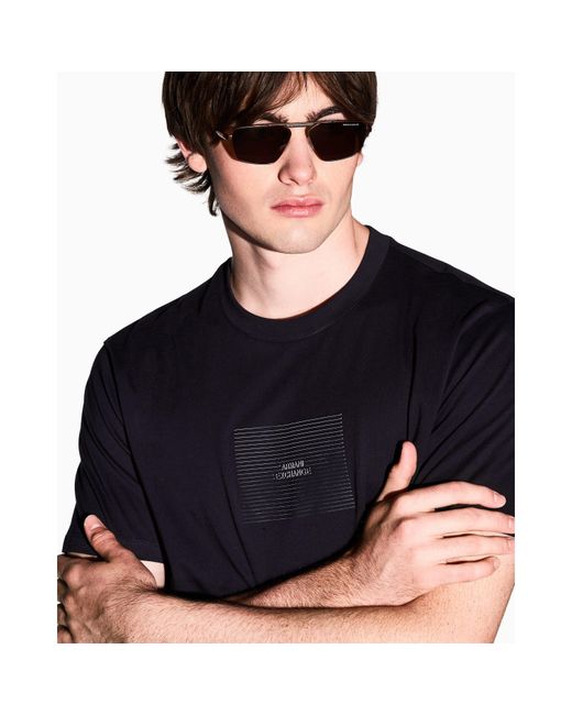 ARMANI EXCHANGE Blue T-Shirt for men