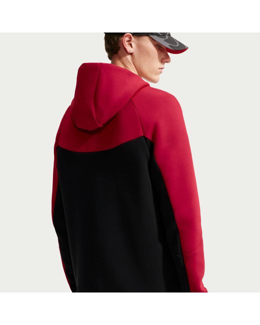 Nike Red Tech Fleece Hoodie for men