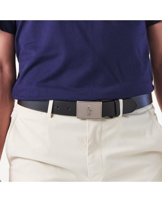 Polo Ralph Lauren Black Plaque Leather Belt for men