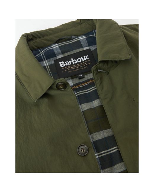 Barbour Green Lorden Showerproof Mac for men