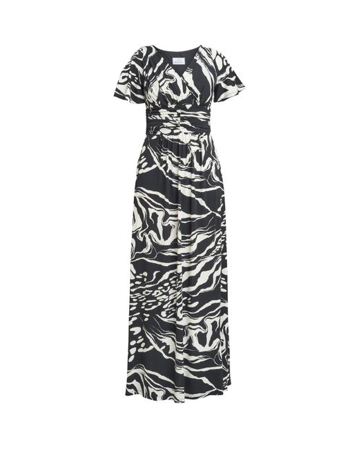 Gina Bacconi Blue Geraldine Jersey Maxi Dress