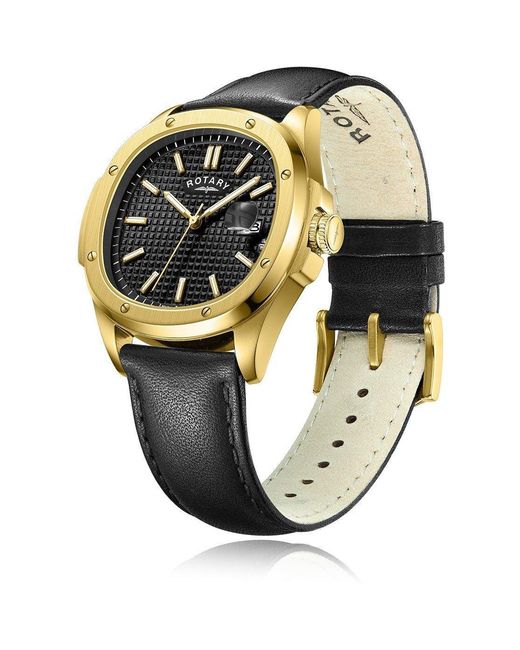 Rotary Metallic Quartz Analogue Watch for men
