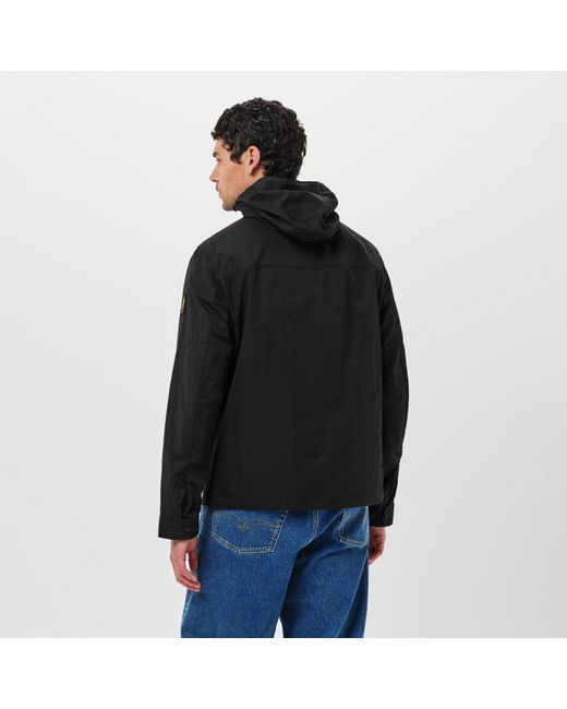 Belstaff Black Water-Resistant Lightweight Rain Anorak for men