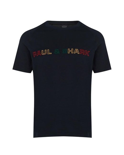 Paul & Shark Blue Cotton T-shirt for men