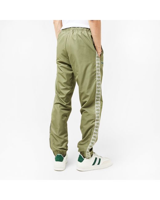 Lacoste Green Tapered Closed Cuff Fleece Joggers for men