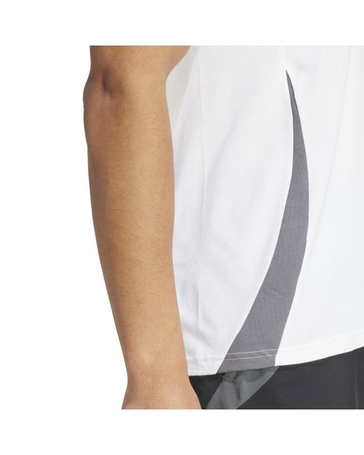 Adidas White Tiro24 C Performance Polo Shirt for men
