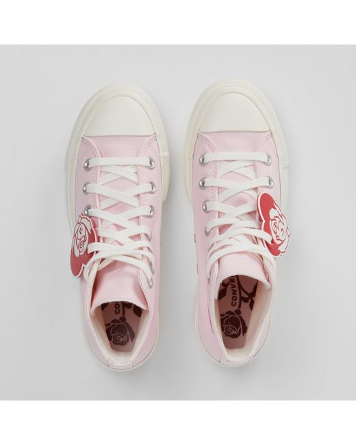 Converse Pink All Star Platform High Top Trainers