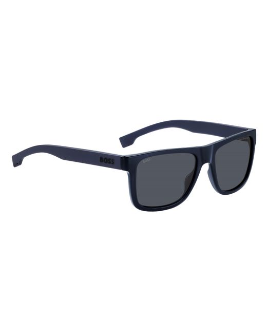 Boss Blue Round Sunglasses for men