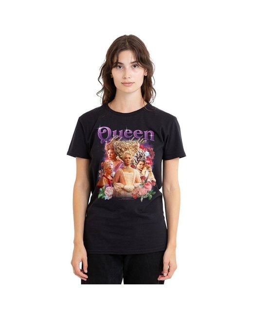 Bridgerton Black Queen Charlotte Vintage T-Shirt Blac