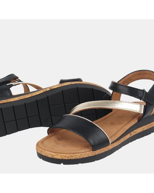 Biba Black Wedge Sandal