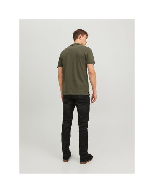 Jack & Jones Green Short Sleeve Polo Shirt for men