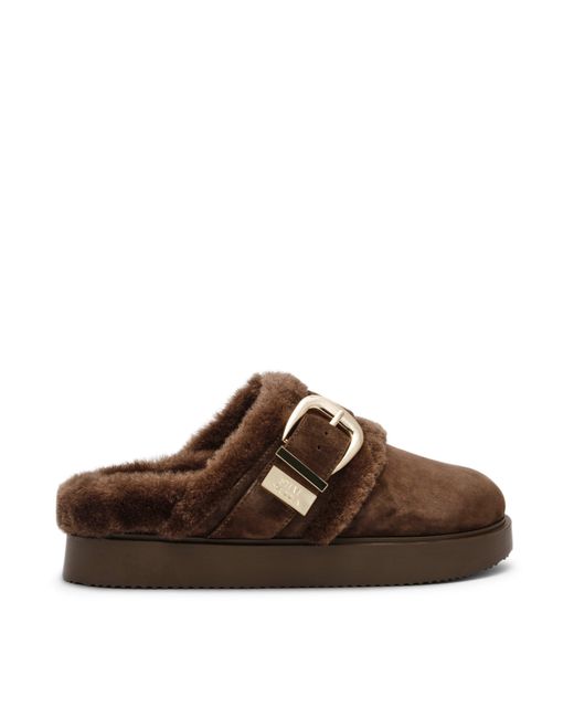 Steve Madden Brown Cosy Up Flat Mule