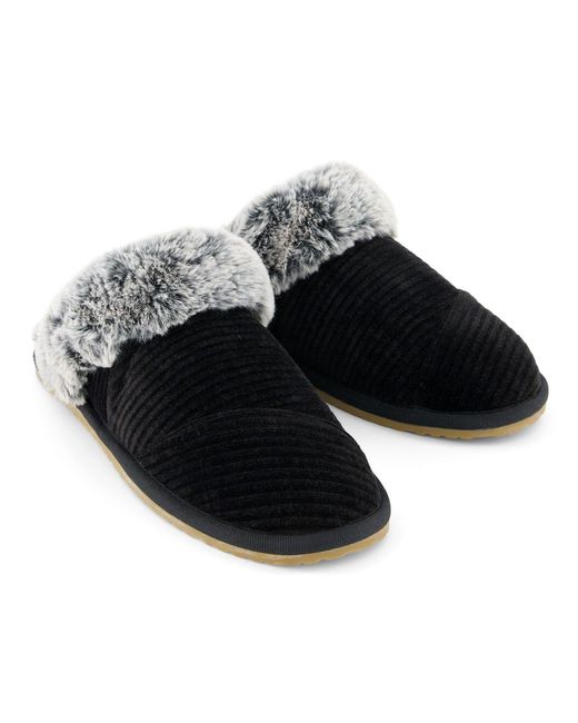 TOMS Black Valerie Slippers