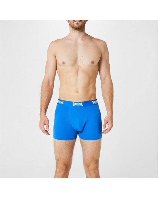 Lonsdale Blue Trunk Shorts 2 Pack for men