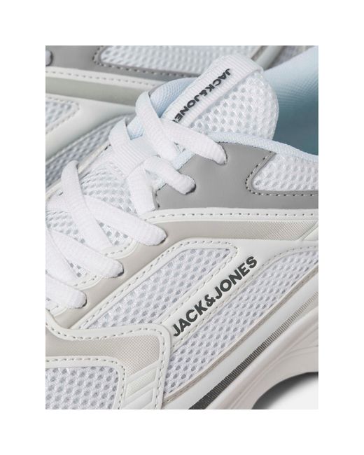 Jack & Jones White Tokyo Mesh Runners for men