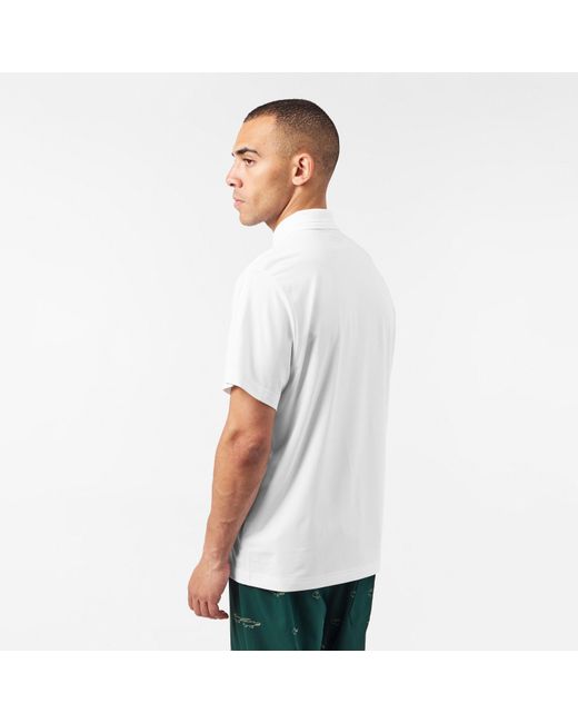 Lacoste White Short-Sleeve Polo Shirt for men